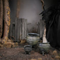 Load image into Gallery viewer, Georgia Marfels Hand-Sculpted Witch's Cauldron Set in 1:12 Scale

