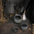 Load image into Gallery viewer, Georgia Marfels Hand-Sculpted Witch's Cauldron Set in 1:12 Scale
