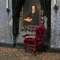 Load image into Gallery viewer, Vintage Bespaq Burgundy Velvet Armchair Miniature 1:12 Scale
