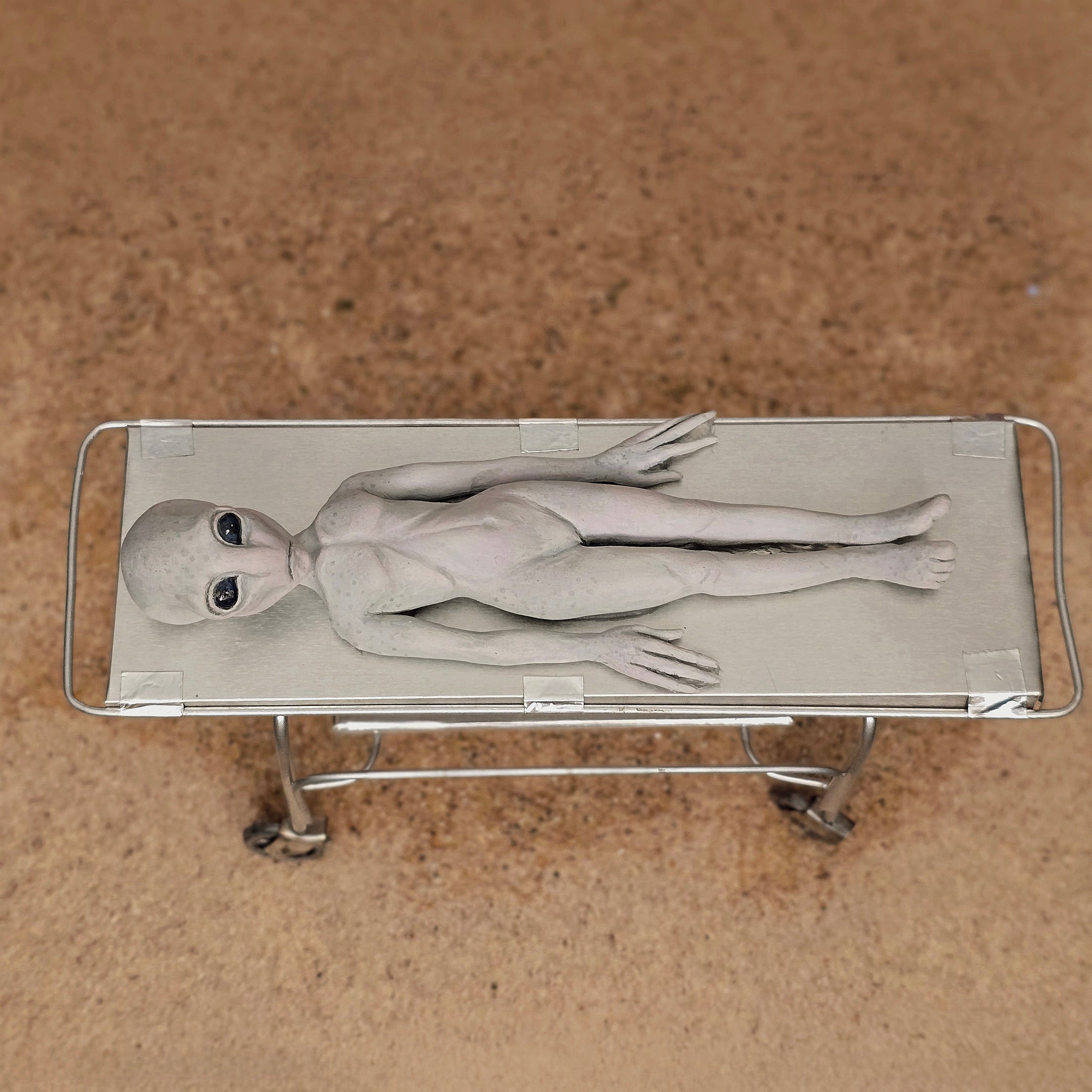 Rare Roswell Area 51 Alien Scene Set by Coursien & Dudley OOAK