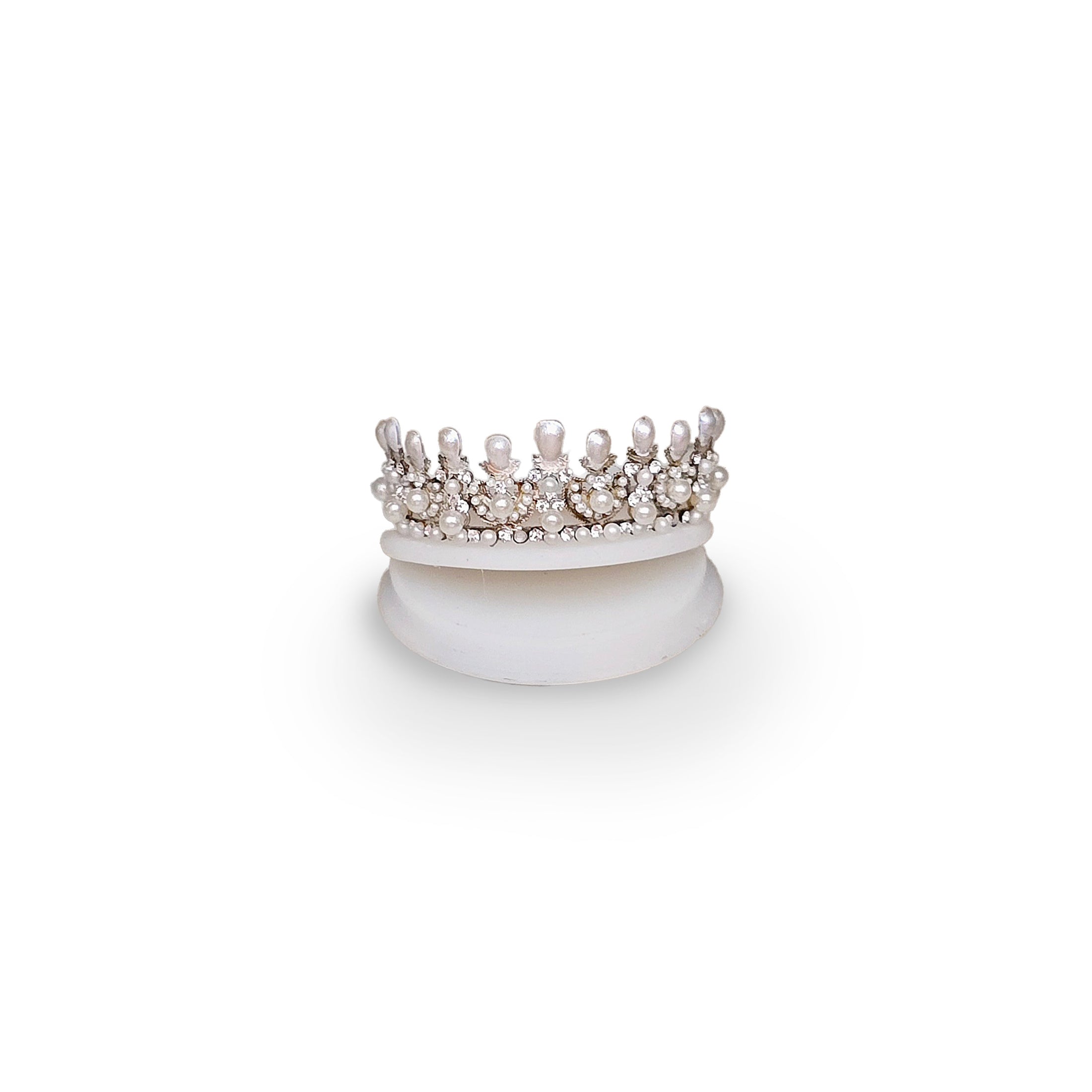 Sun Lemmens Dainty Sterling, Crystal Rhinestone & Pearl Wearable Crown