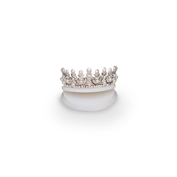 Sun Lemmens Dainty Sterling, Crystal Rhinestone & Pearl Wearable Crown