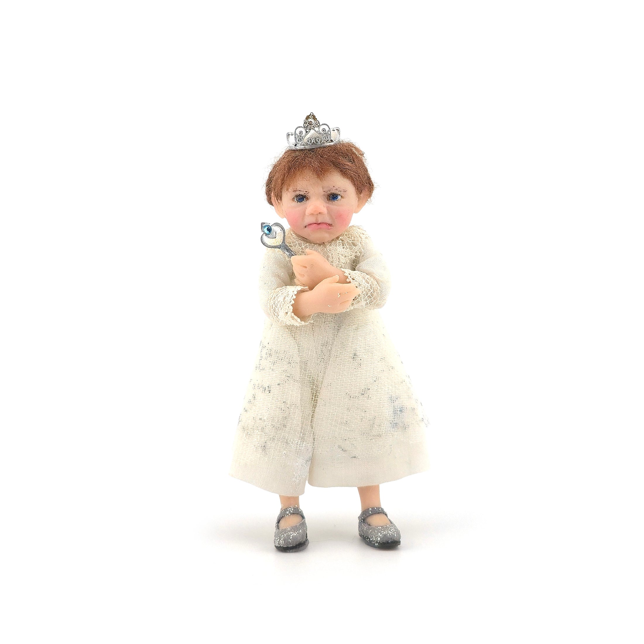Catherine Muniere Grumpy Little Princess Girl Dollhouse Doll Sculpted Clay