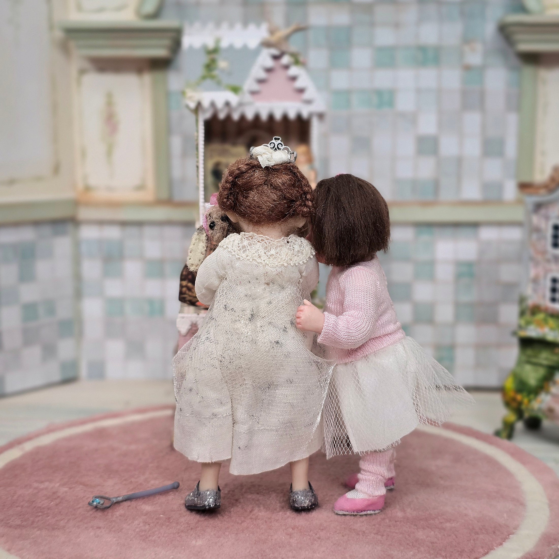Catherine Muniere Grumpy Little Princess Girl Dollhouse Doll Sculpted Clay