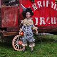 Load image into Gallery viewer, CosyDolls Sad, Moody Circus Clown Dollhouse Doll with Ball & Hoop
