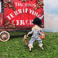 Load image into Gallery viewer, CosyDolls Sad, Moody Circus Clown Dollhouse Doll with Ball & Hoop
