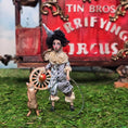 Load image into Gallery viewer, CosyDolls Sad, Moody Circus Clown Dollhouse Doll with Ball & Hoop
