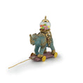 Load image into Gallery viewer, Artisan Circus Baby Elephant Pull Toy with Glass Candy Globe
