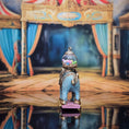 Load image into Gallery viewer, Artisan Circus Baby Elephant Pull Toy with Glass Candy Globe

