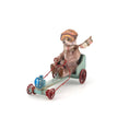 Load image into Gallery viewer, Le Coffre d’Emilie Mohair Bear Blue & Red Go-Kart Racer
