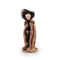 Load image into Gallery viewer, Porcelain Lady in Mohair Velvet Cape & Feathered Hat Dollhouse Doll

