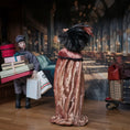 Load image into Gallery viewer, Porcelain Lady in Mohair Velvet Cape & Feathered Hat Dollhouse Doll
