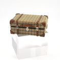 Load image into Gallery viewer, Functional Plaid Wool & Leather Suitcase with “Hotel Property” Towel
