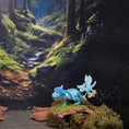 Load image into Gallery viewer, Aleah Klay OOAK Mother & Baby Dragon with Tiny Toy Dragon Fantasy Sculpture
