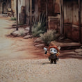 Load image into Gallery viewer, Aleah Klay OOAK Miniature Cowboy Mouse with Revolver & Western Outfit
