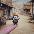 Load image into Gallery viewer, Aleah Klay OOAK Miniature Cowboy Mouse with Revolver & Western Outfit
