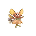 Load image into Gallery viewer, Aleah Klay OOAK Flower Fairy Mouse with Golden Wings & Tiny Teddy in Honey Pot

