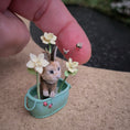 Load image into Gallery viewer, Aleah Klay OOAK Bunny in Garden Basket with Flowers, Ladybugs & Bees
