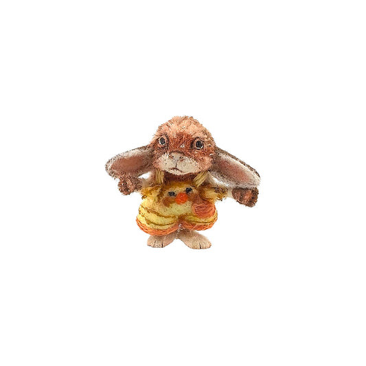 Aleah Klay OOAK Baby Bunny in Duckling Outfit Miniature Fantasy Sculpture