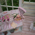Load image into Gallery viewer, Aleah Klay OOAK Baby Bunny in Duckling Outfit Miniature Fantasy Sculpture
