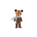 Load image into Gallery viewer, Aleah Klay OOAK Little Brown Bear Cub with Light Blue Knitted Scarf 1:12 Scale
