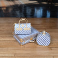 Load image into Gallery viewer, Jilienne Damier Azur-Style Designer Luggage Set with Suitcase & Travel Cases

