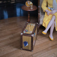 Load image into Gallery viewer, Vintage-Style Miniature Travel Suitcase with Roma & Chamonix Travel Stickers
