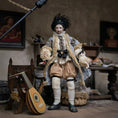 Load image into Gallery viewer, Derdriu Dolls OOAK Tudor Gentleman Porcelain Dollhouse Doll, Poseable
