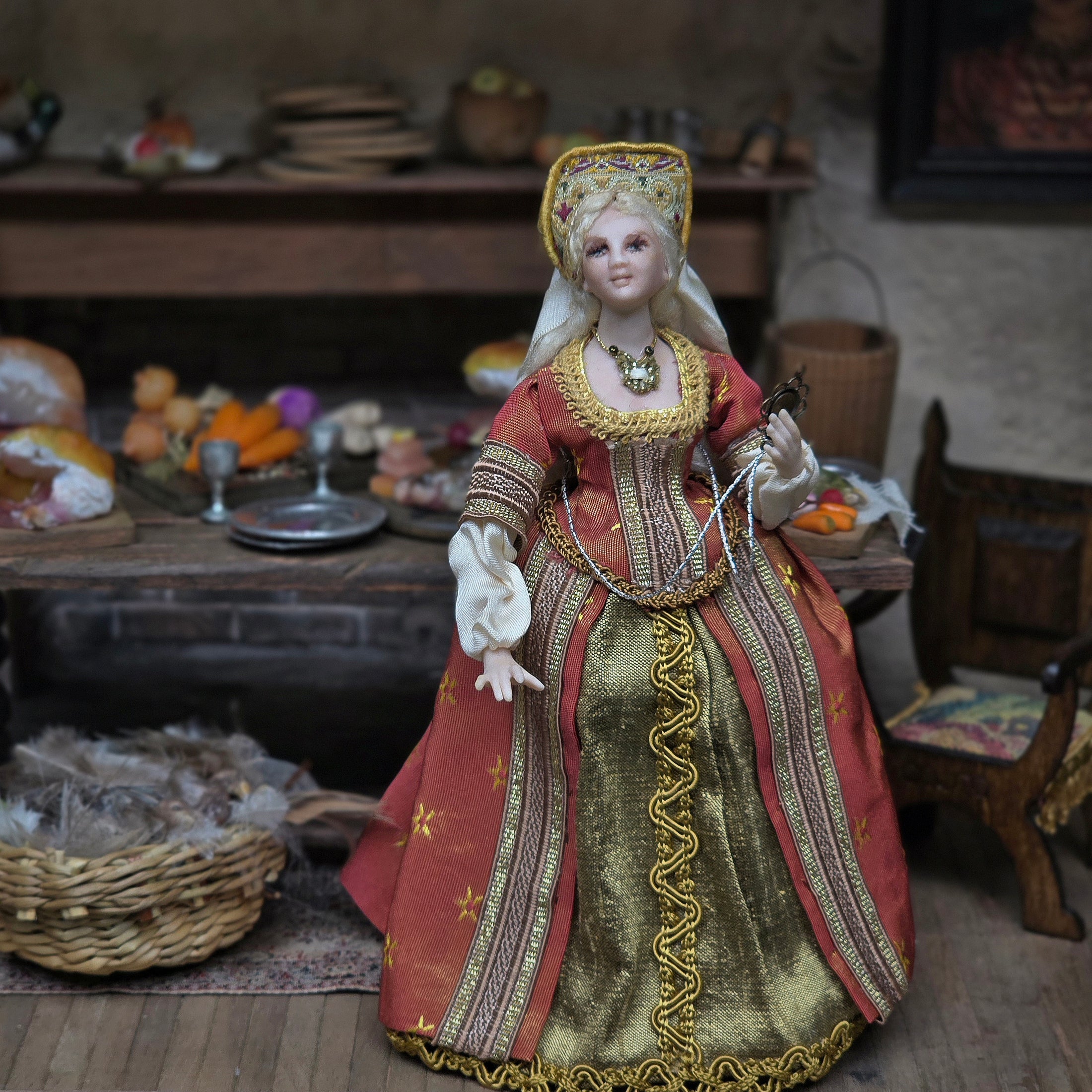 Viola Williams “Lady Elizabeth” OOAK Tudor Lady Porcelain Doll