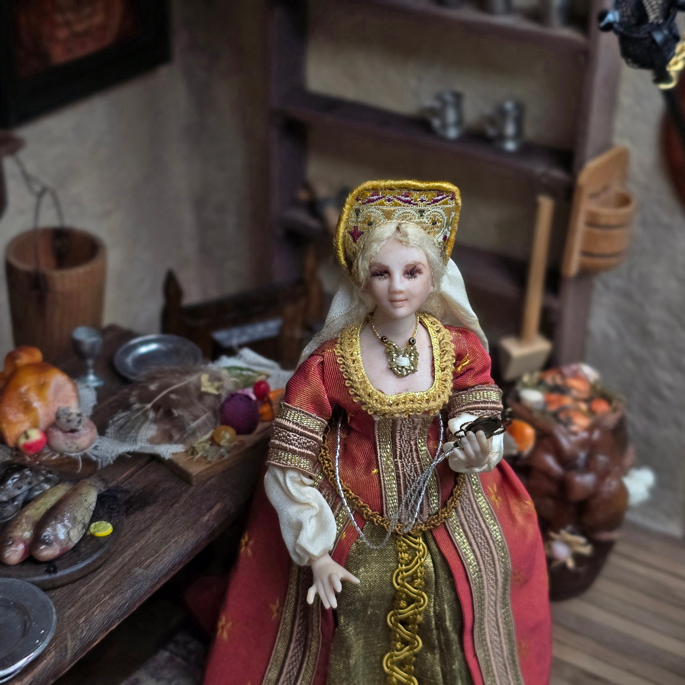Viola Williams “Lady Elizabeth” OOAK Tudor Lady Porcelain Doll