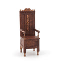 Load image into Gallery viewer, Artisan Carved Tall-Back Tudor Armchair, Signed & Dated 2019
