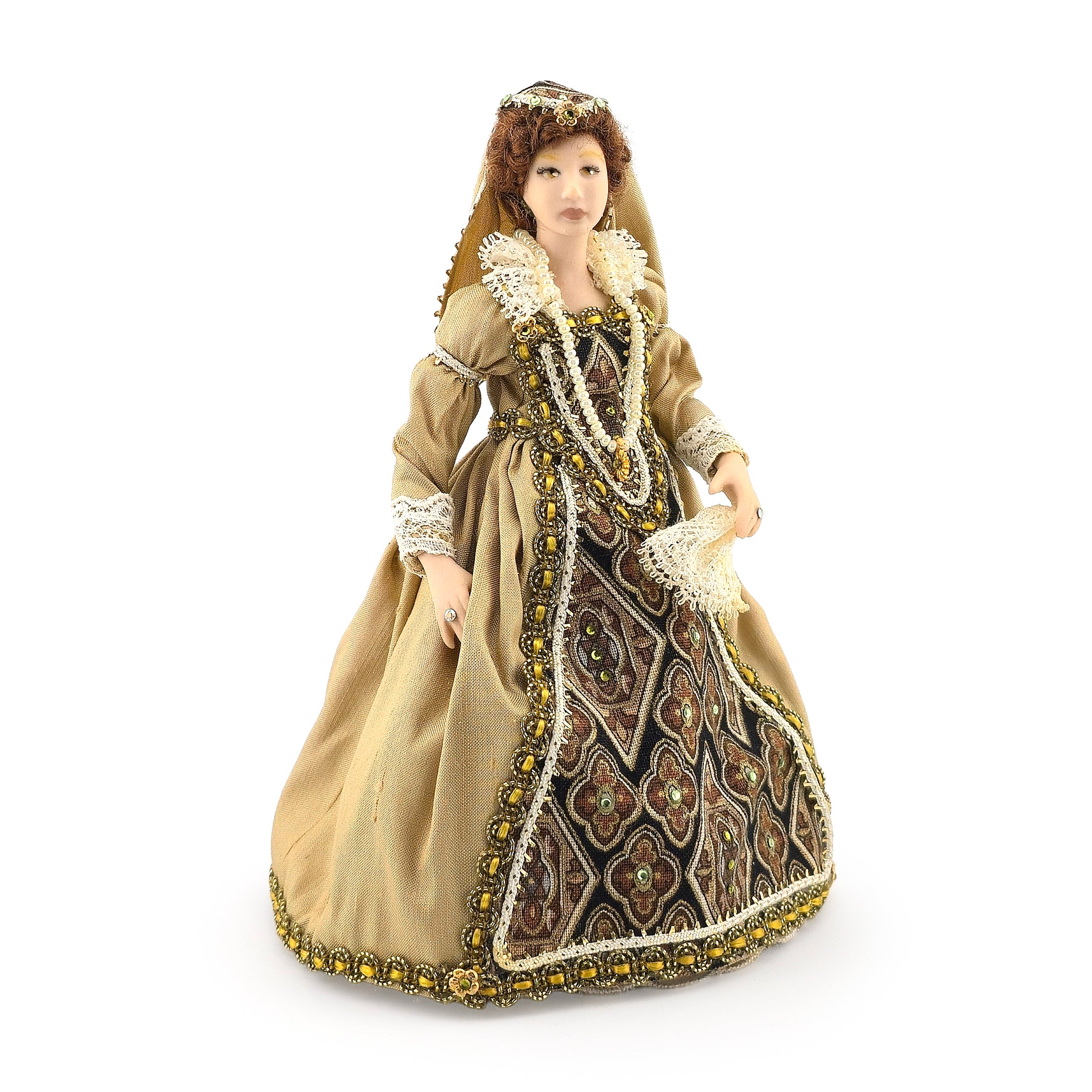 Small Fry by V. Hutchinson Medieval Lady Doll in Jeweled Silk Gown 2002
