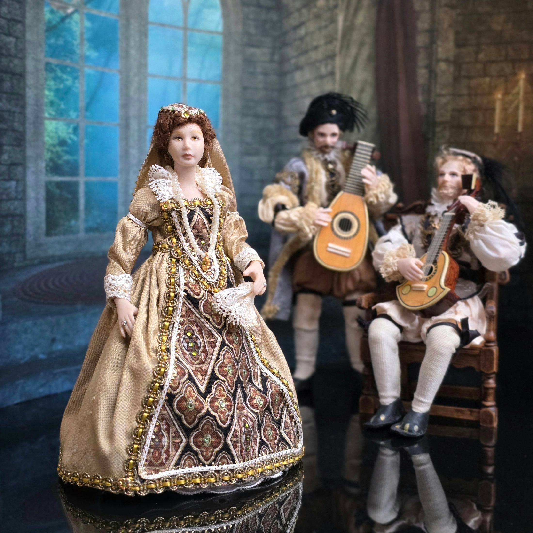 Small Fry by V. Hutchinson Medieval Lady Doll in Jeweled Silk Gown 2002