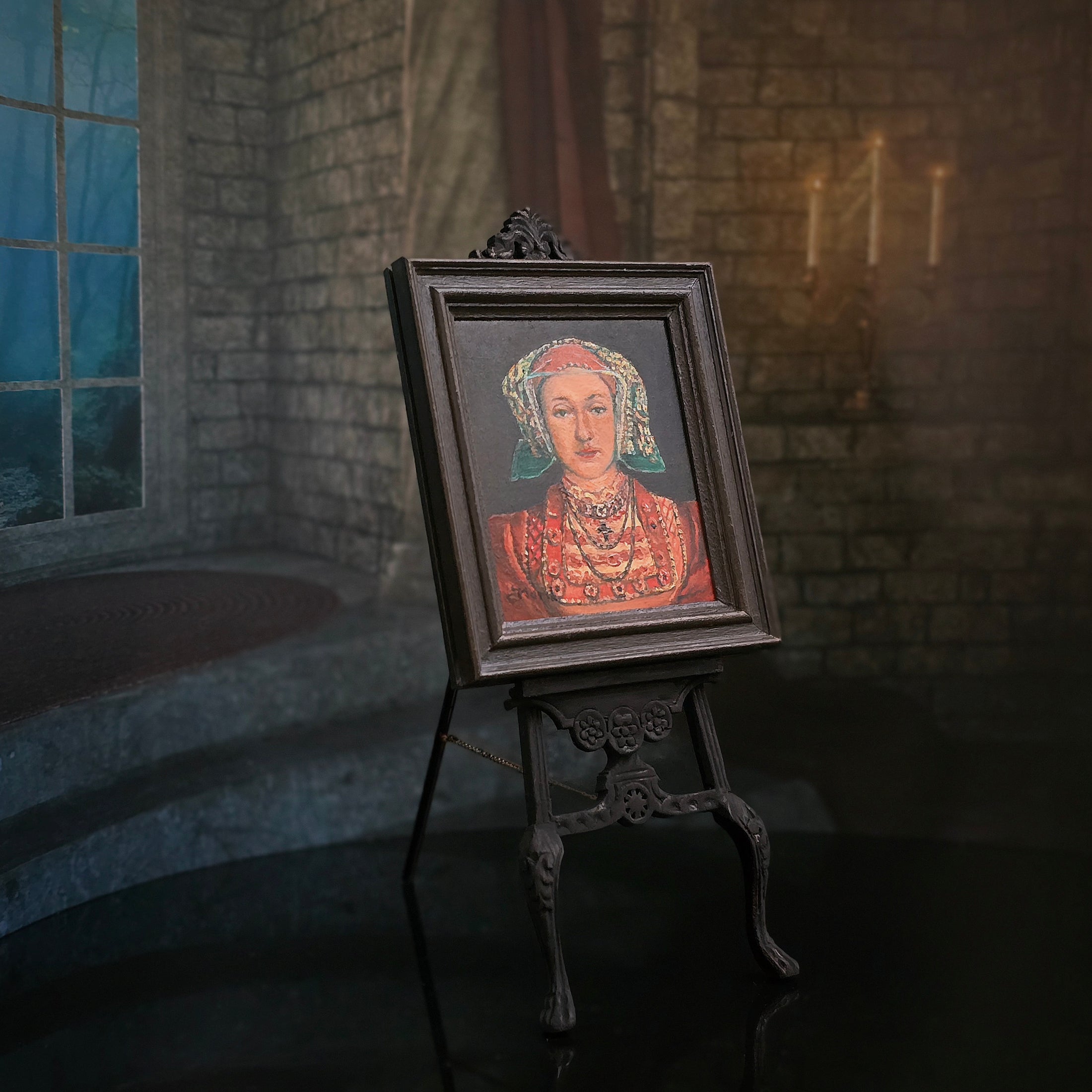 Anne of Cleves Fred Marsh Miniature Portrait After Hans Holbein 2004
