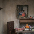 Load image into Gallery viewer, The Girl with a Wine Glass Paul Saltarelli Miniature Oil Painting After Vermeer 2002
