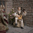 Load image into Gallery viewer, Derdriu Dolls Blonde Tudor Gentleman in Silk Costume with Feathered Cap 1:12
