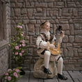 Load image into Gallery viewer, Derdriu Dolls Blonde Tudor Gentleman in Silk Costume with Feathered Cap 1:12
