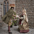 Load image into Gallery viewer, Viola Williams Young Blonde Tudor Lady in Silk Gown with Chatelaine 2003
