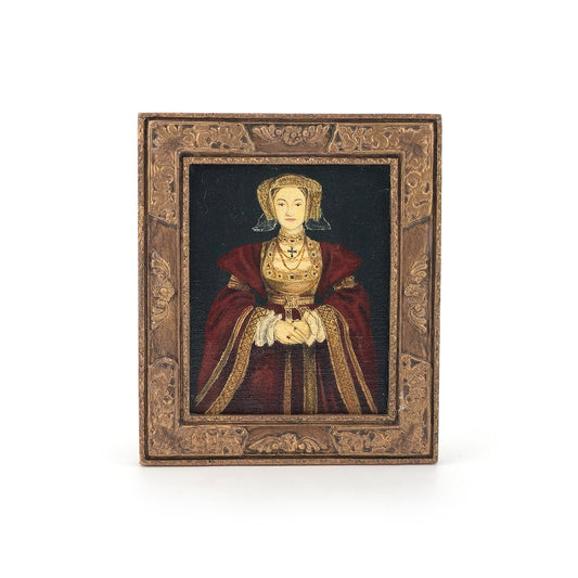 Portrait of Anne of Cleves by Melissa Wyatt Oil Painting After Hans Holbein 1987