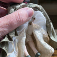 Load image into Gallery viewer, Debbie Vanstone Heverbell Dolls English Tudor Doll Embroidering with Tall-Back Bench

