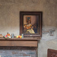 Load image into Gallery viewer, Paul Saltarelli “The Music Lesson” After Vermeer’s The Guitar Player Miniature Painting

