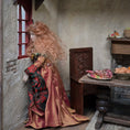 Load image into Gallery viewer, Debbie Vanstone Blonde “Lady Eden” Tudor Lady Doll in Silk Costume 1:12 Scale
