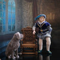 Load image into Gallery viewer, Artisan Tudor Renaissance Nobleman Porcelain Doll in Blue Velvet with Feathered Hat
