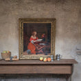 Load image into Gallery viewer, Paul Saltarelli “A Woman Reading a Letter with Still Life” One-of-One Miniature Painting
