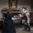 Load image into Gallery viewer, Derdriu Dolls Elizabethan Gentleman in Silk Damask with Ruff Collar 1:12
