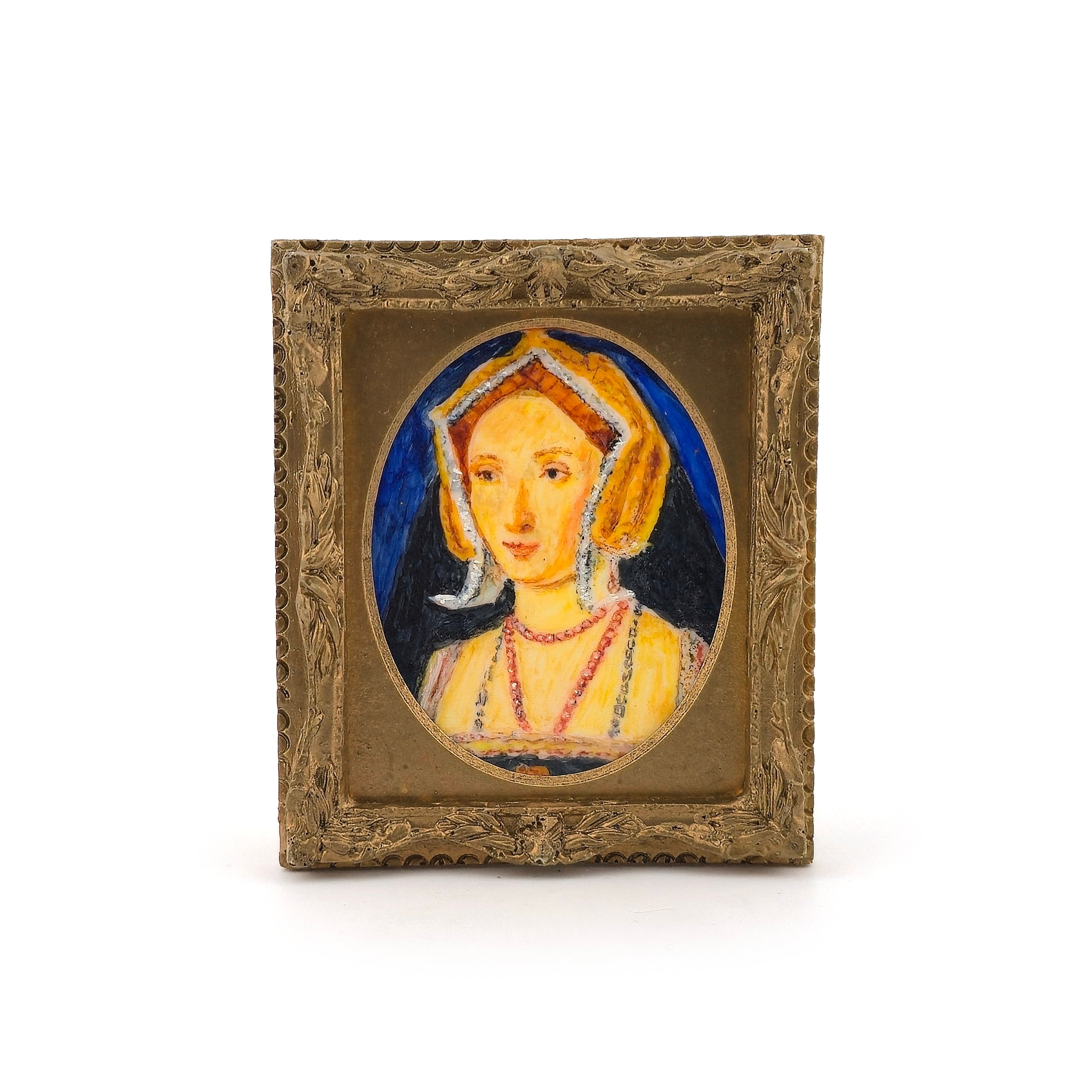 Marion Tucker “Portrait of Anne Boleyn” After Lucas Horenbout Dollhouse Painting