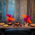 Load image into Gallery viewer, Val Adams Gramarye Keep Roasted Pig Pieces with Potatoes on Pewter Platter

