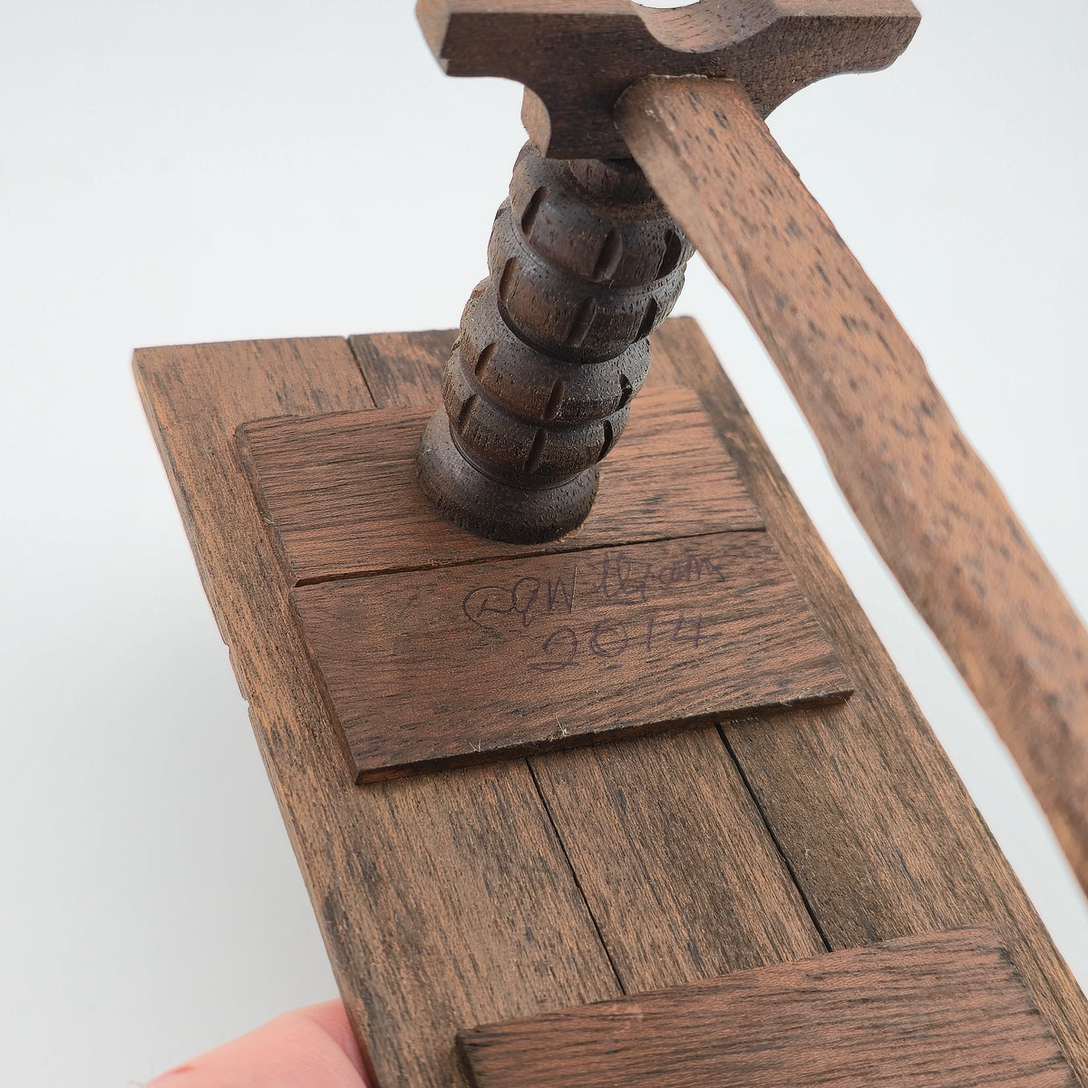 RARE Dave Williams Rustic Tudor Plank Trestle Table from 500-Year-Old Cottage Wood