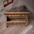 Load image into Gallery viewer, Tudor Gothic Carved Wooden Coffer Storage Chest with Hinged Lid 1:12 Scale
