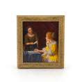 Load image into Gallery viewer, Mistress and Maid After Johannes Vermeer Original Paul Saltarelli Miniature Painting
